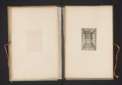 Reproduction of a print of a Doric pillar by Hans Sebald Beham after Vitruvius