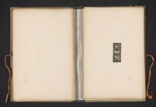 Reproduction of a print of grotesque ornaments with two cupids by Hans Sebald Beham