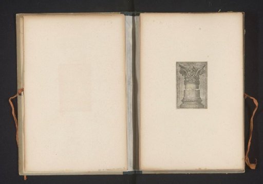 Reproduction of a print of a Doric pillar by Hans Sebald Beham after Vitruvius