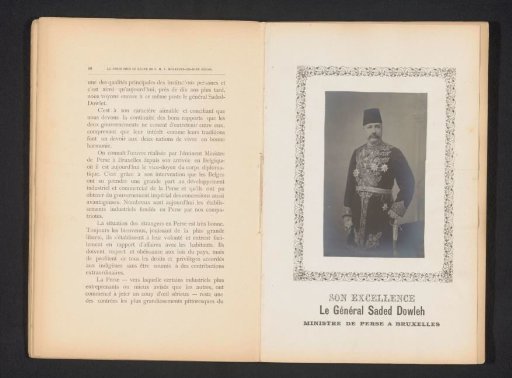 Portrait of General Saded Dowlet, Ambassador of Persia in Brussels