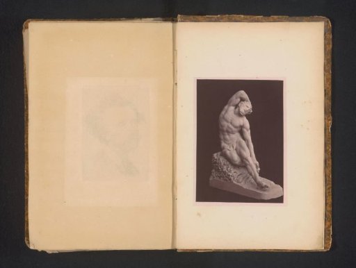 Sculpture of a mourning Hercules