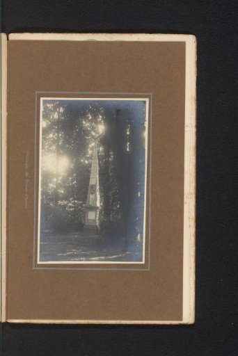 Obelisk of Prince Charles among trees