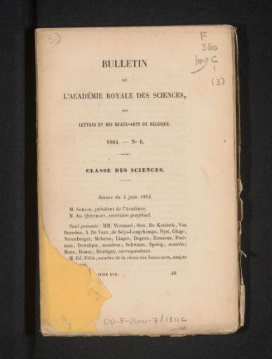 Bulletins de l'Academie royale des sciences, des lettres et des beaux-arts de Belgique