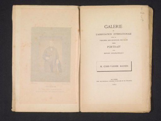 Gallery of the International Association for the Progress of Social Sciences: portrait with biographical notice / [Edouard Sève]