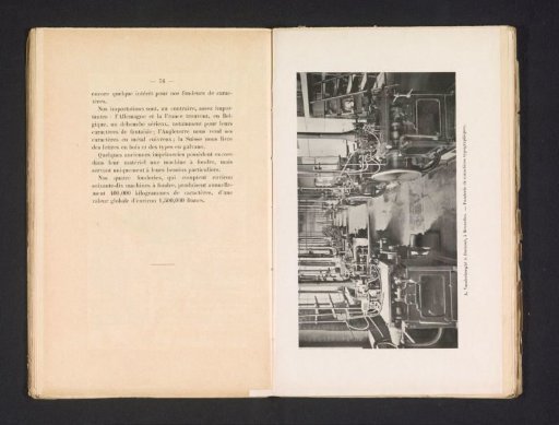 View of the type foundry of A. Vanderborght & Dumont in Brussels
