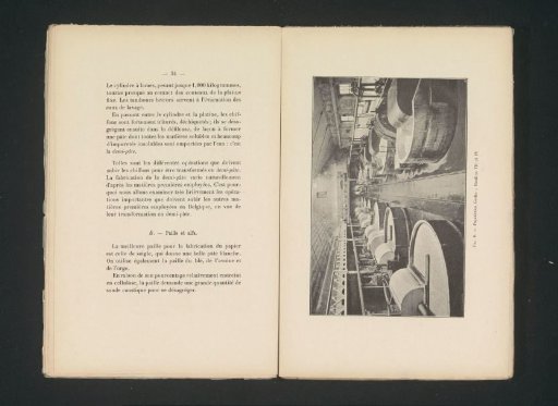 View of a workshop with paper mills in the Godin paper mill in Huy
