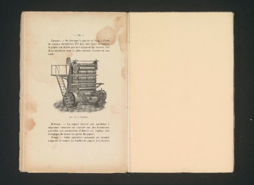 Reproduction of a design for a machine to smooth paper