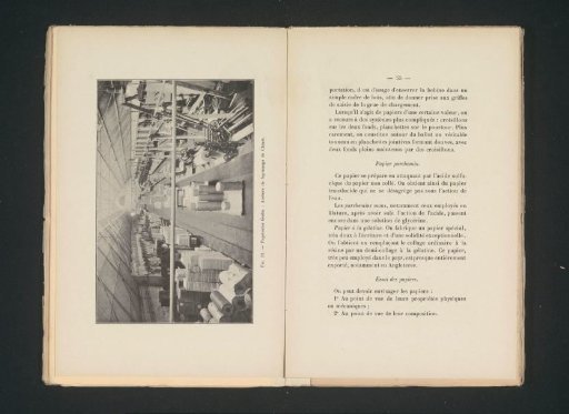 View of a workshop in the Godin paper mill in Huy