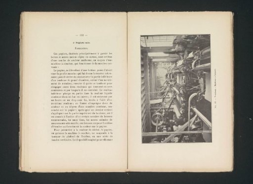 View of a workshop with brushing machines in a paper mill in Turnhout