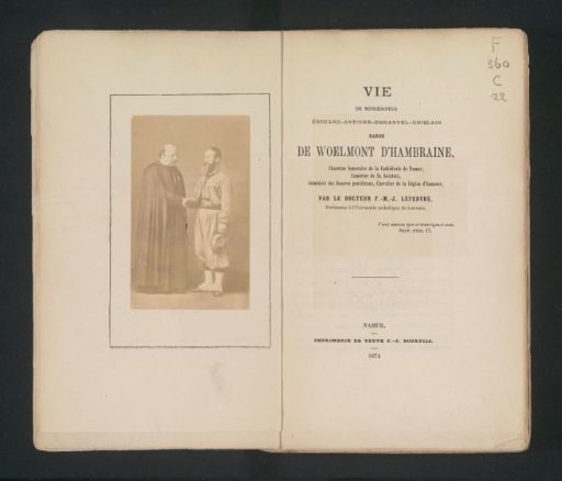 Edouard Woelmont Shaking Hands with Count Numa-Augustin d'Albiousse