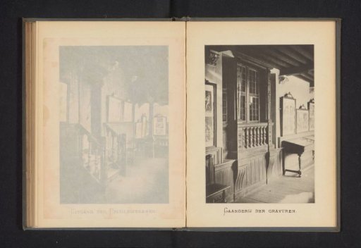 Room with displayed engravings in the house of Christoffel Plantijn