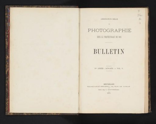Bulletin / Belgian Photographic Association