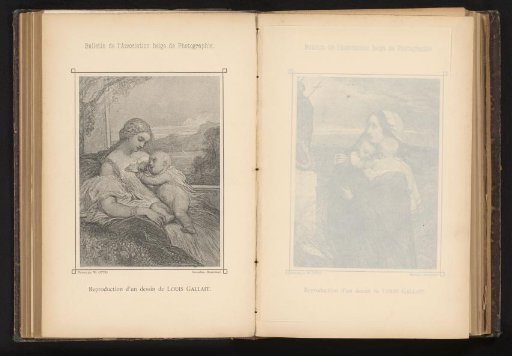 Reproduction of a design depicting Mary with Jesus by Louis Gallait