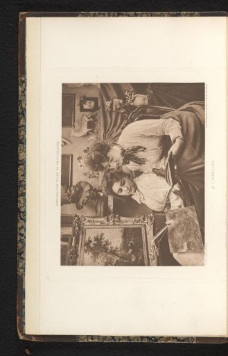 Two unknown young women in an atelier