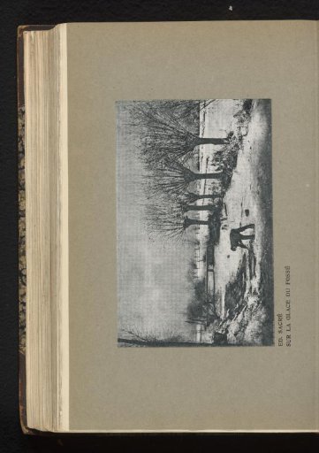 Unknown man on a frozen canal