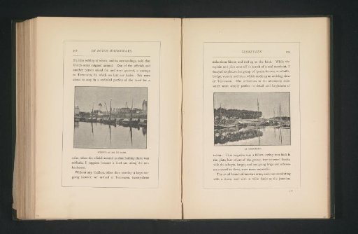 View of moored barges in Sas van Gent