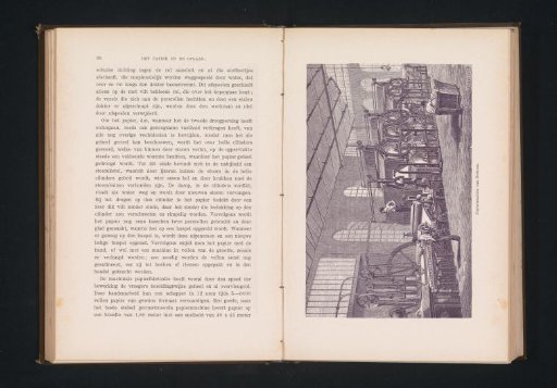 Reproduction of an engraving of a paper machine