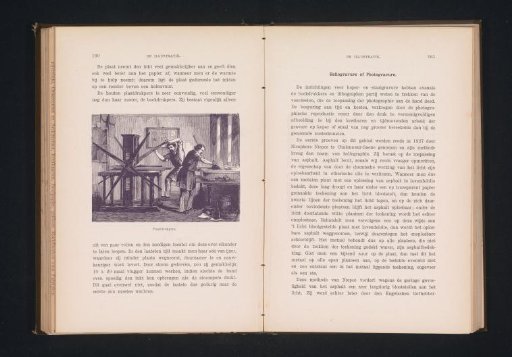 Two Men at Work with a Plate Printing Press