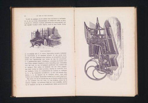 Reproduction of a Print of a Single Cylinder Press with Two Ink Rollers by Richard Brend'amour