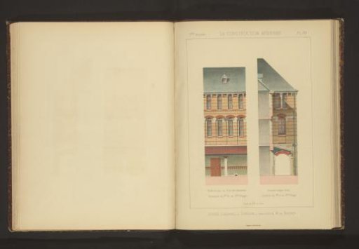 Reproduction of two drawings of the Lycée Lakanal in Sceaux, France