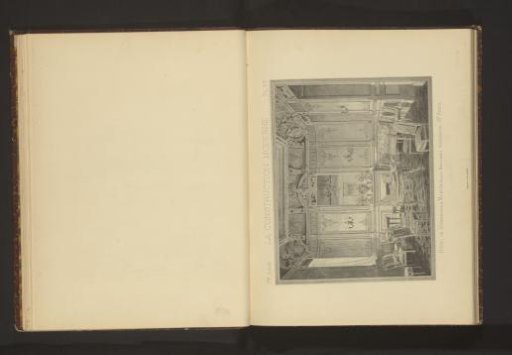 Reproduction of a print of a sitting room in a hotel in Menton by H. Toussaint