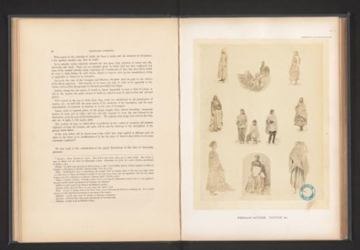 Collection of portraits of Indian women to illustrate various types of women's clothing