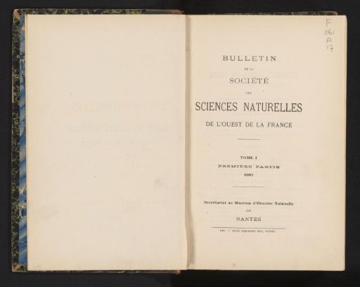 Bulletin of the Society of Natural Sciences of Western France