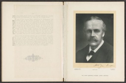 The right honorable Arthur James Balfour