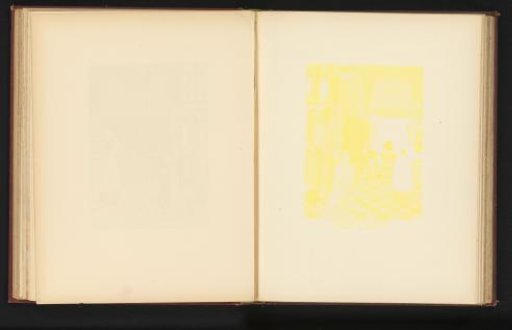 Reproduction of the painting The Miracle of the Broken Sieve, yellow tone block