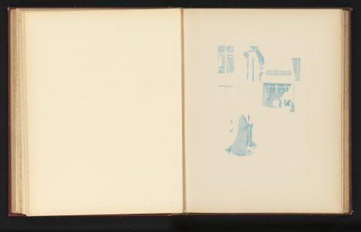 Reproduction of the painting The Miracle of the Broken Sieve, blue tone block