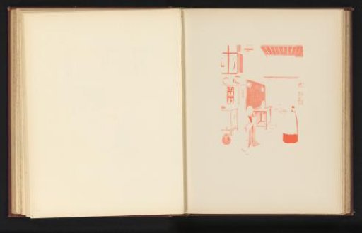 Reproduction of the painting The Miracle of the Broken Sieve, red tone block