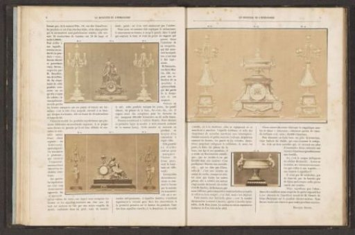 Clock with Two Candlesticks Beside It and a Scale