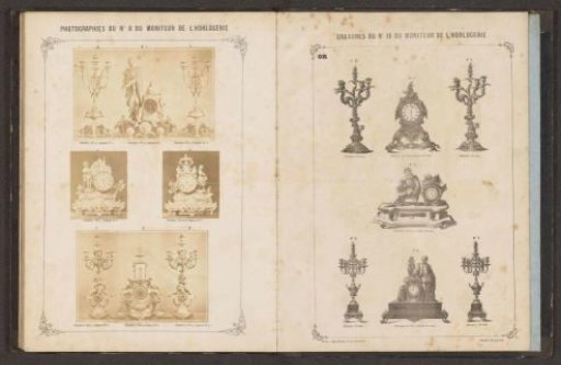 Four images of clocks and mantelpieces