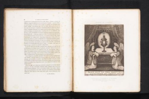 Reproduction of a painting of the exhibition and adoration of the Holy Sacrament