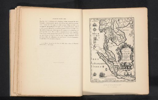 Reproduction of a map of the area around Thailand