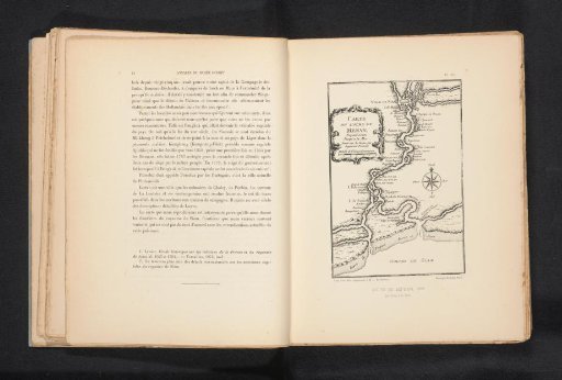 Reproduction of a map of a part of Thailand with the Menam