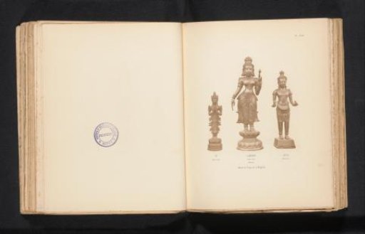 Three Sculptures, One of Lakshmi and One of Shiva