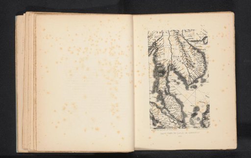Reproduction of a map of the area around Thailand and Cambodia from an atlas by Johannes Janssonius