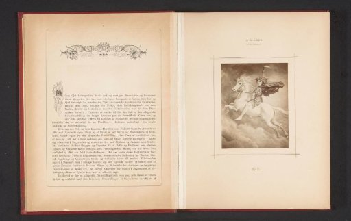 Photoreproduction of a painting of a young man on a horse by Peter Nicolai Arbo