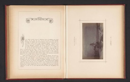 Photoreproduction of a painting of a sailing ship on a sea with ice floes by Berndt Lindholm