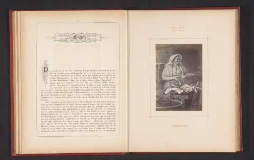 Photoreproduction of a painting of a fisherwoman by Carl Bloch