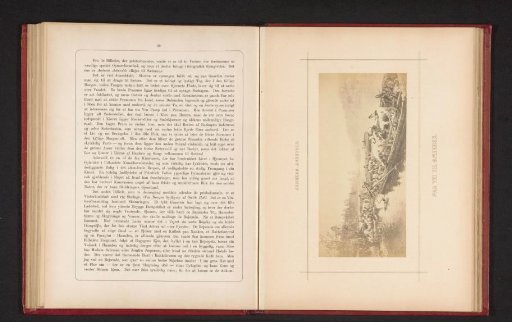 Photographic reproduction of a painting of a group of people on a boat with cattle by Anders Monsen Askevold