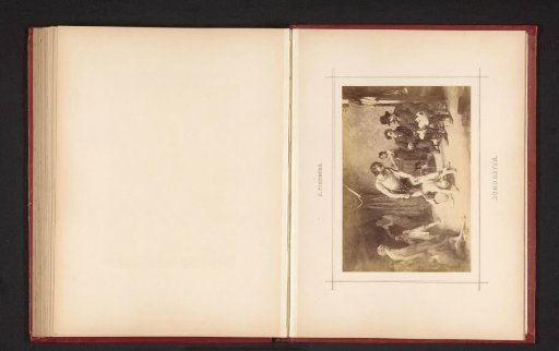 Photographic reproduction of a painting of a group of acrobats by Nils Forsberg (I)