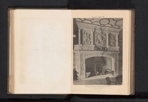 Relief with a coat of arms above a fireplace