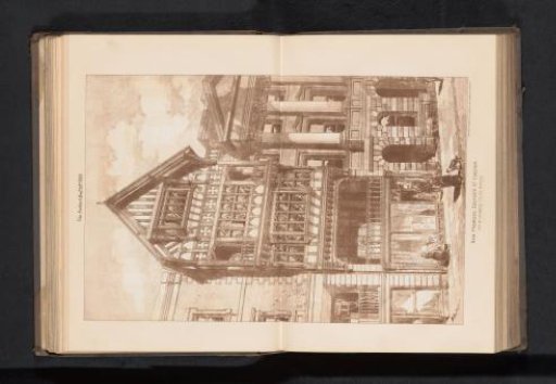 Reproduction of a design for a façade on Eastgate Street in Chester