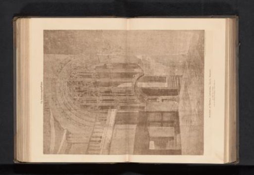 Reproduction of a drawing of the interior of Norwich Cathedral by John Sell Cotman