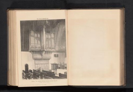 Interior with organ of the Church of the Holy Trinity on Latimer Road in London