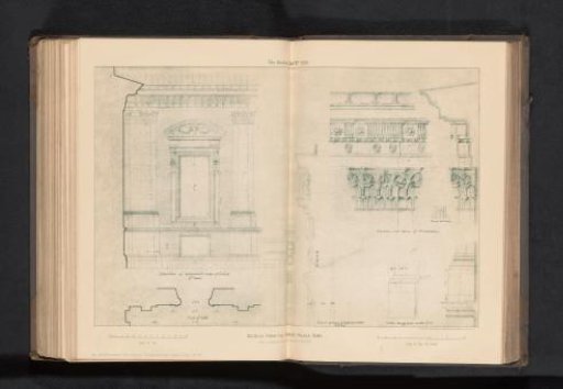 Reproduction of a drawing of the Palazzo Farnese in Rome by H.R. Ricardo