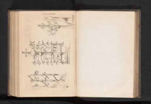 Reproduction of sketches of details for the children's hospital in Finsbury