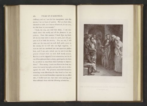 Photographic reproduction of a print by Thomas Stothard, illustrating The Vicar of Wakefield by Oliver Goldsmith